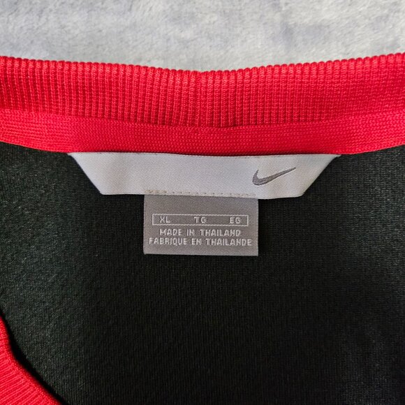 Y2K Nike Long Sleeve Shirt Embroidered Swoosh Red stitching design Men's XL - Picture 6 of 11